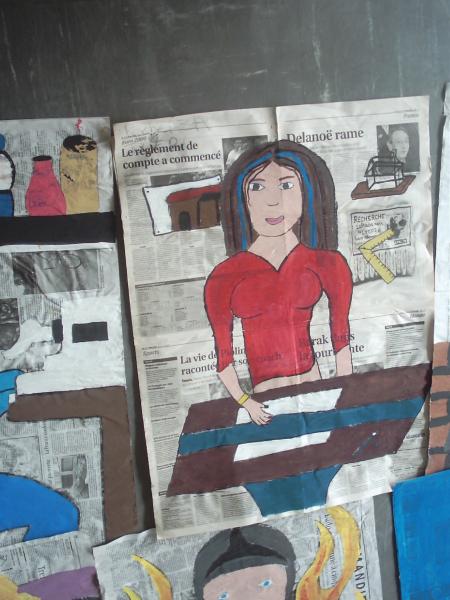 dessin de rachel en art plastique